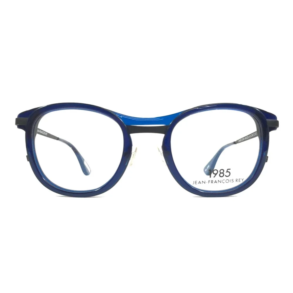 Jean-Francois Rey Eyeglasses Frames JAMES 2500 Black Blue Full Rim 49-23-140